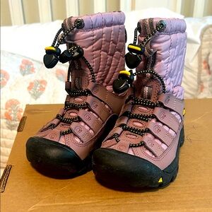 Purple and Black Keen Winter Boots